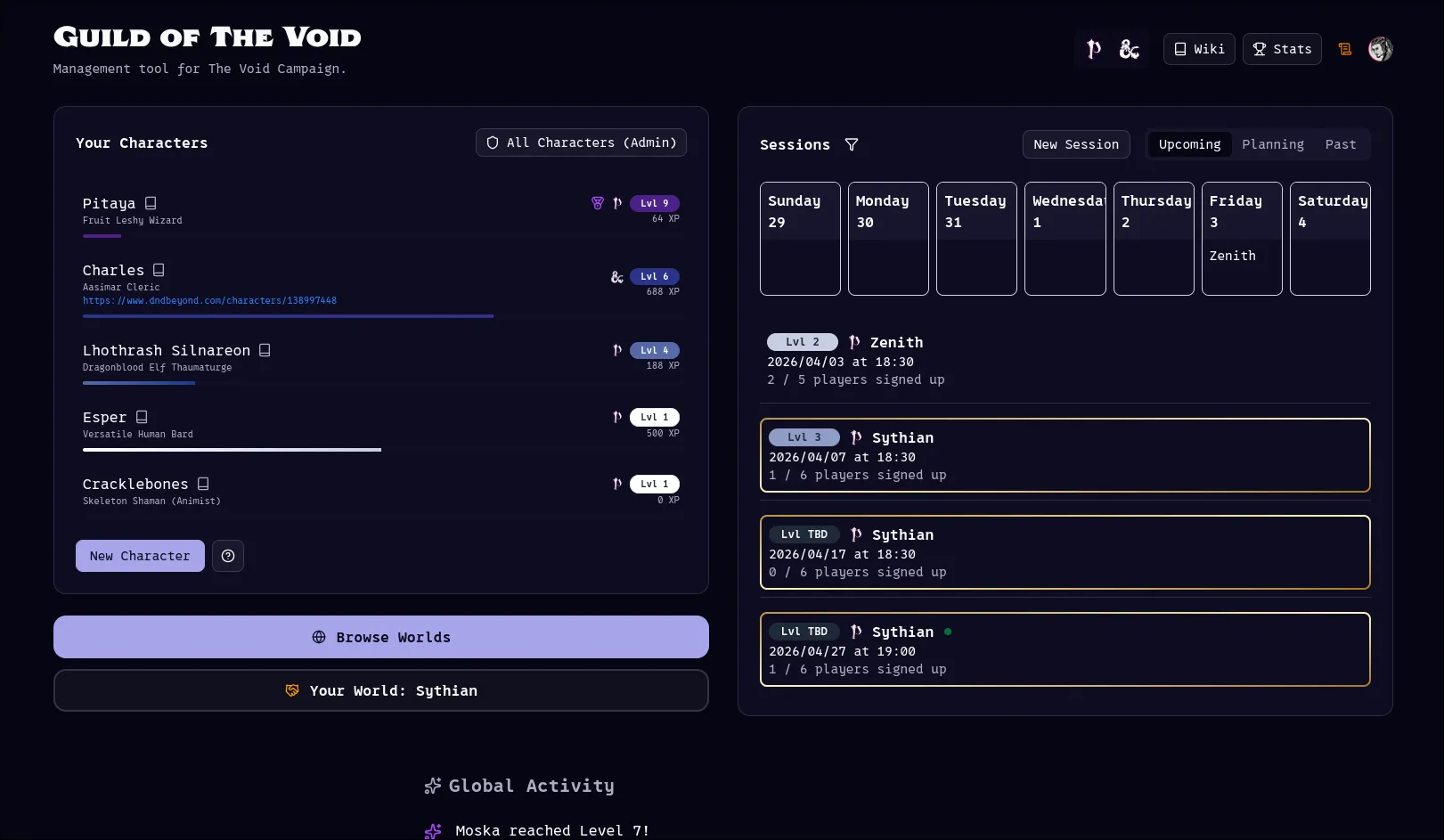 Guild Interface